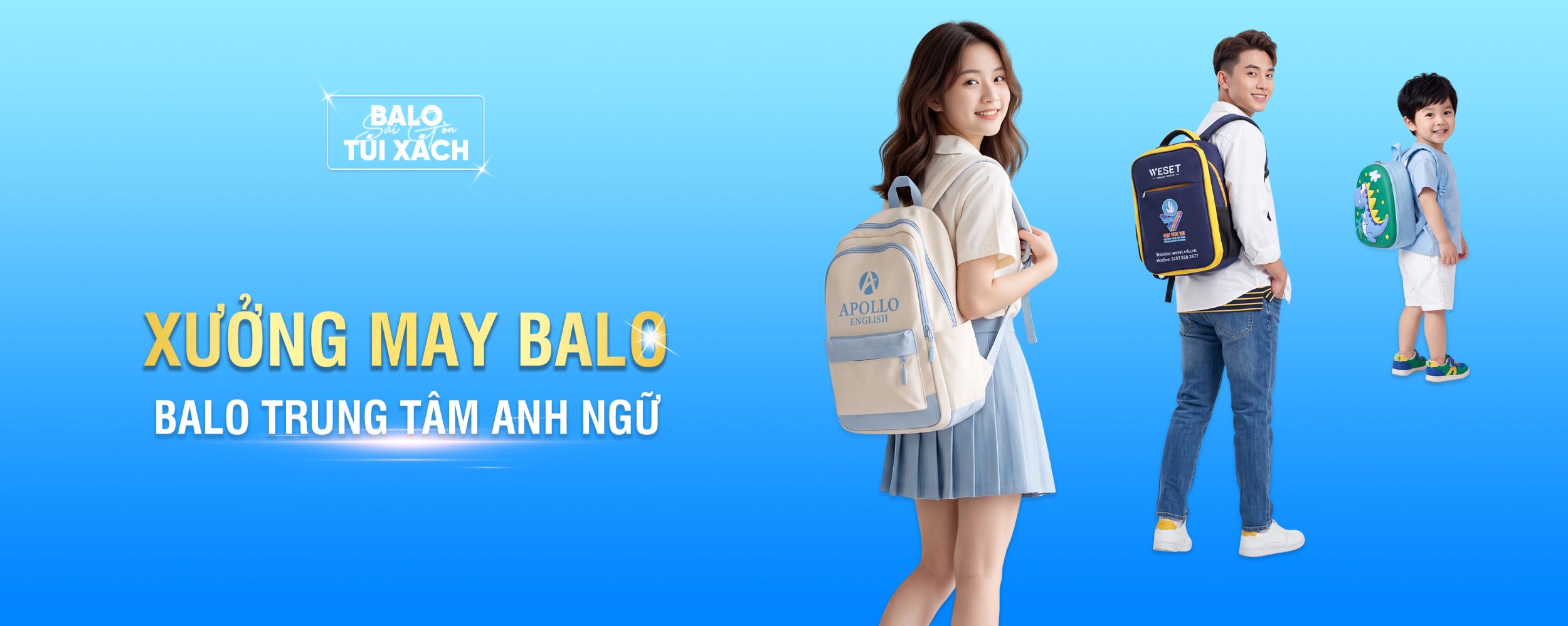 Balo Túi Xách Sài Gòn - Xưởng may balo anh ngữ đẹp, giá rẻ