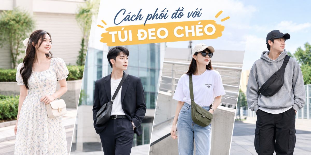 Cách phối đồ với túi đeo chéo