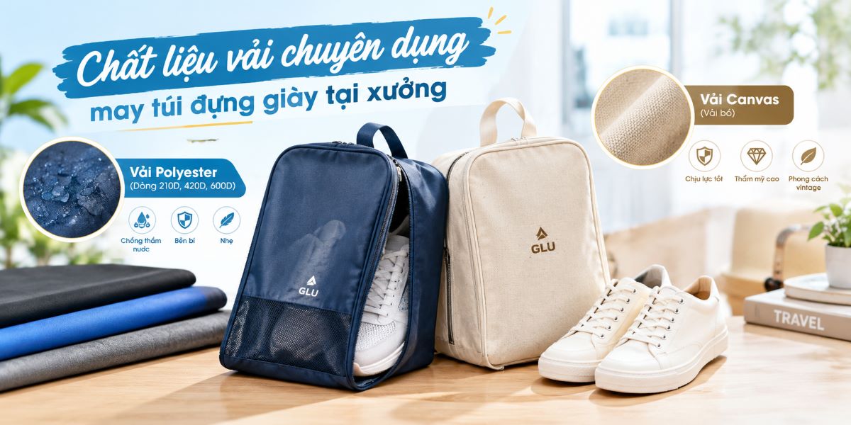 chất liệu vải may túi đựng giày