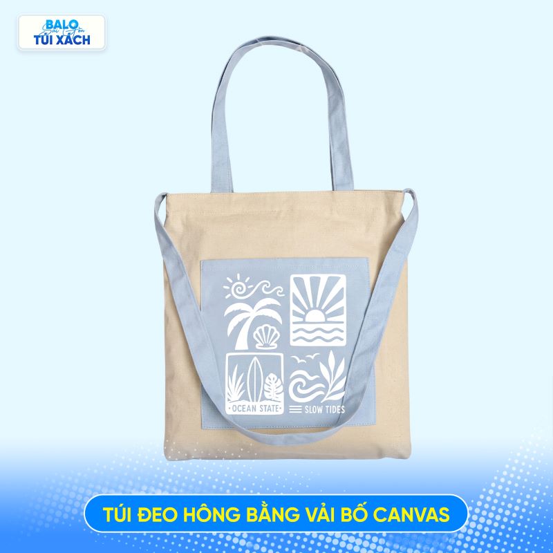 Túi đeo hông bằng vải bố canvas, vải cotton