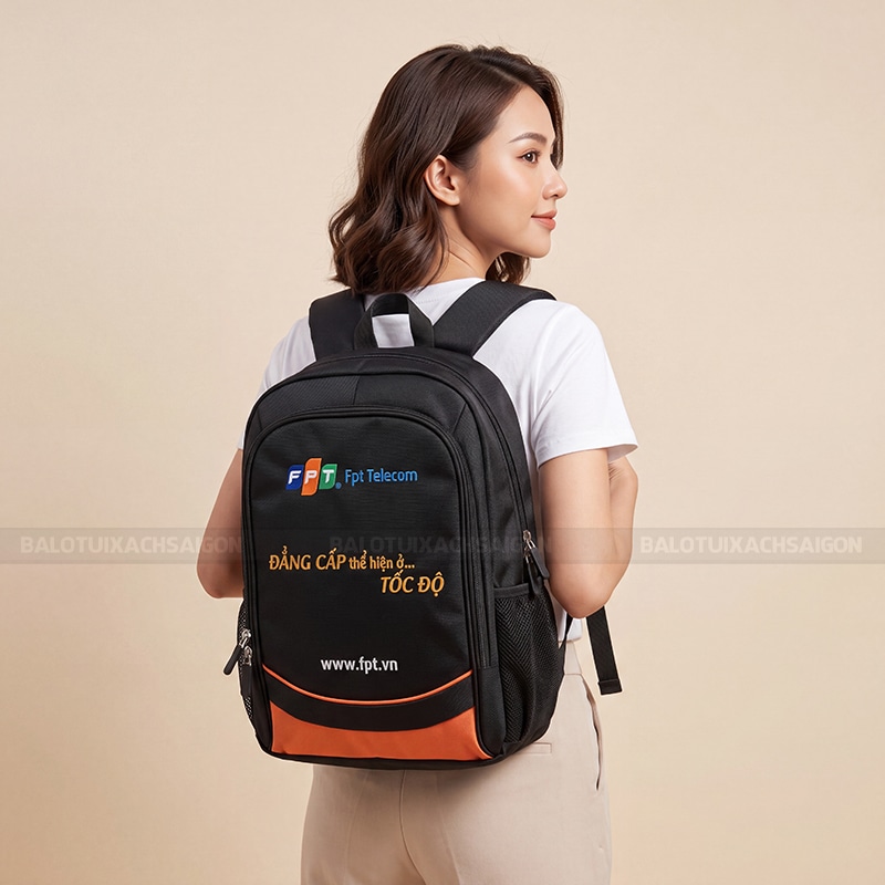 Balo học sinh in logo FPT Telecom 3