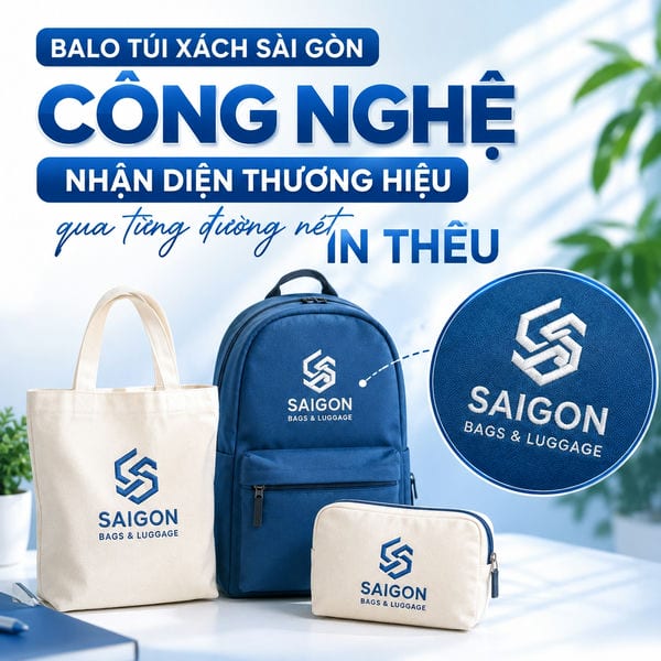 Balo Túi Xách Sài Gòn và công nghệ nhận diện thương hiệu qua từng đường nét in thêu