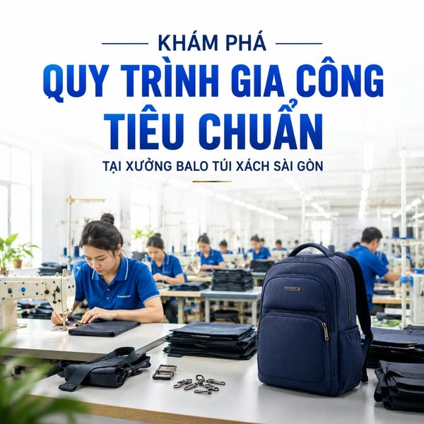 Khám phá quy trình gia công tiêu chuẩn tại xưởng Balo Túi Xách Sài Gòn