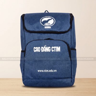 May balo học sinh in logo Cao Đăng CTIM 1