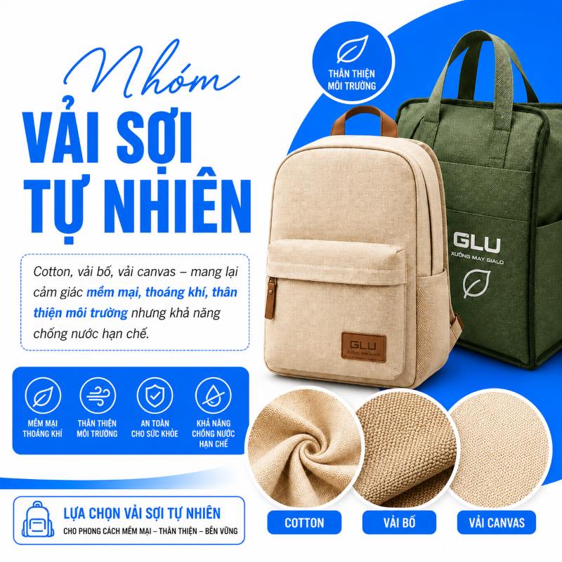 nhóm vải may balo sợi tự nhiên